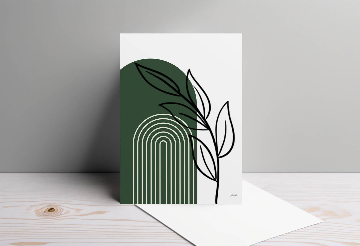 Green Boho Vibes | Boho Greeting Card for Any Occasion