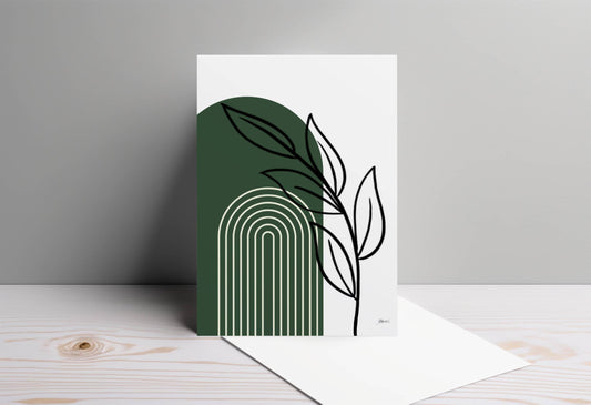 Green Boho Vibes | Boho Greeting Card for Any Occasion