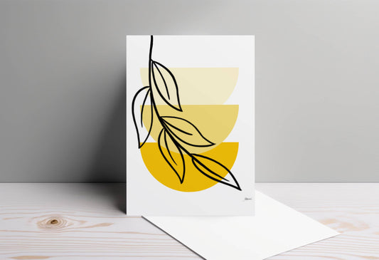 Yellow Boho Vibes | Boho Greeting Card for Any Occasion