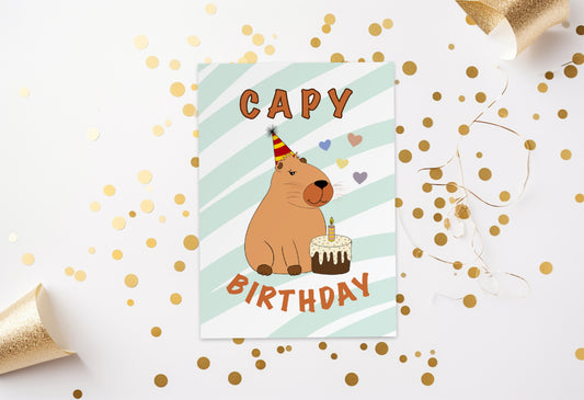Capy Birthday | Capybara Birthday Card