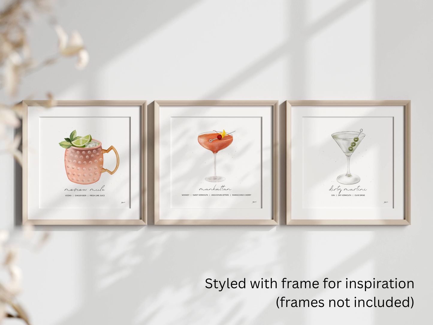 Moscow Mule - Cocktail Art Print (8x8) | Watercolor Bar Decor