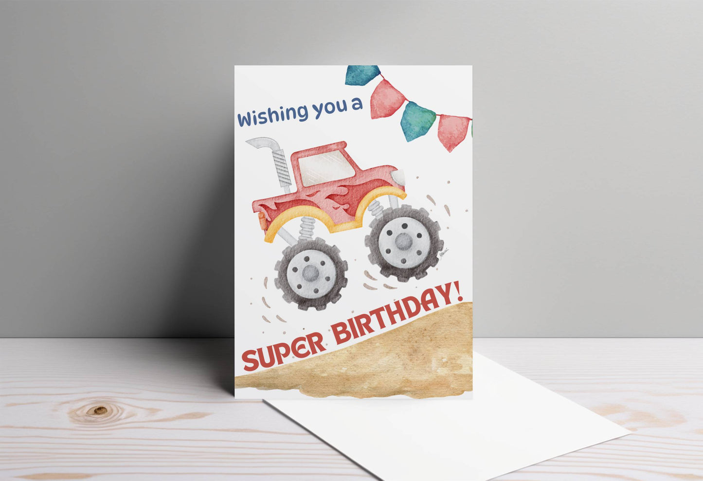 Monster Truck Birthday Card | Kids Super Birthday Card